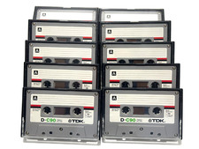 LOT PACK 10 K7 VINTAGE CASSETTE AUDIO D-C90 TDK TYPE I 90 MIN