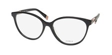 FURLA VFU189 EYEGLASS FRAME/GLASSES SIMPLE ELEGANT CATEYE LOOK SIGNATURE LOGO