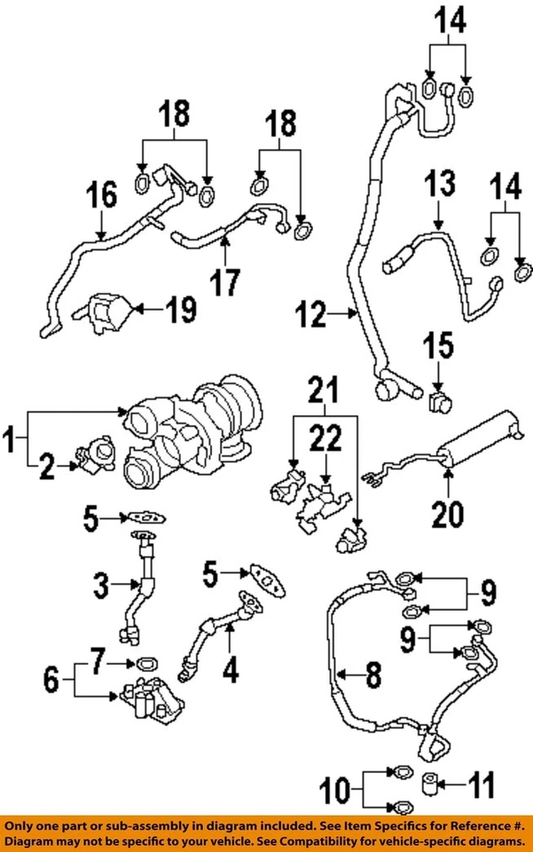 Turbocompresor usado se adapta a: BMW 750I xDrive50i 2011 4,4 L doble turbo grado derecho y derecho Foto 3 de 4