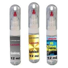 3tlg.Lackstift Set Nadel+Pinsel im Farbton Nogaroblau LZ5M / M8 / 9941 für VW 12