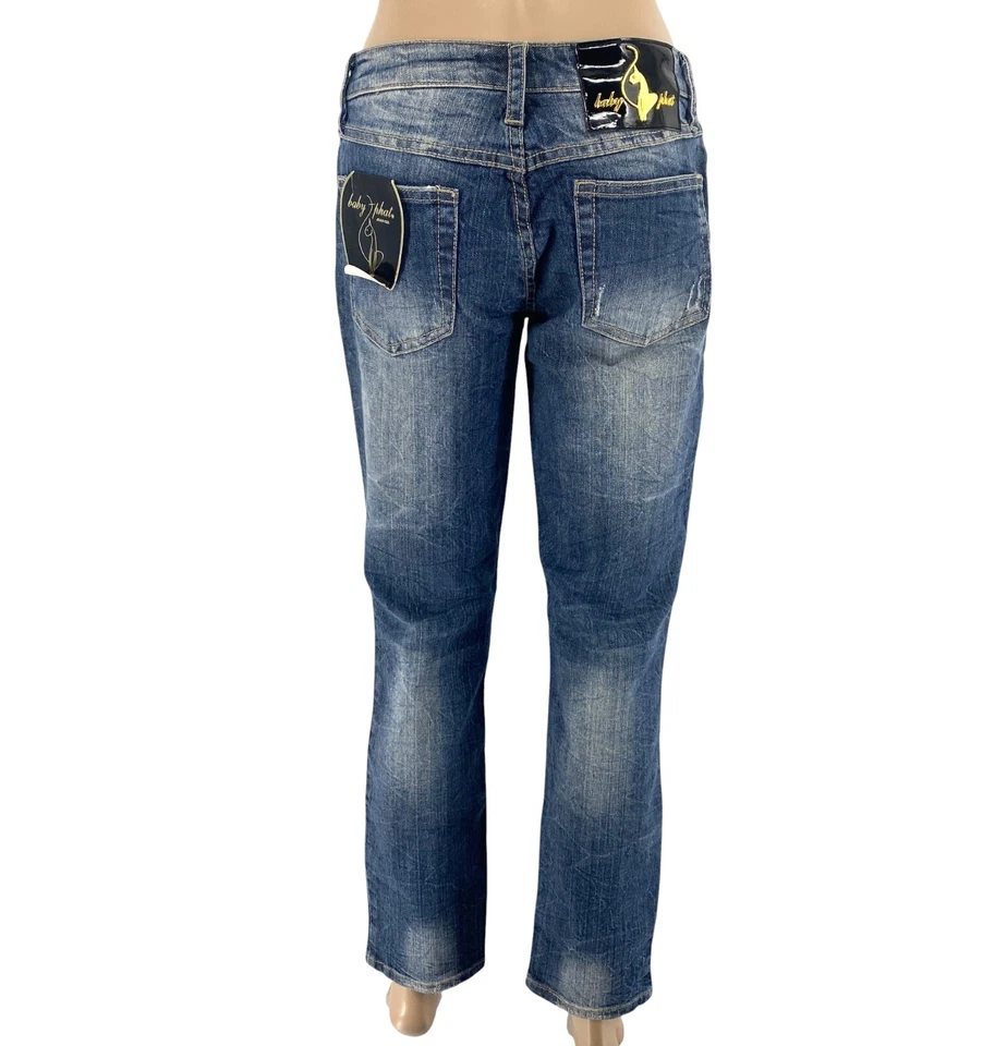 Baby Phat Mujer Azul Cónico Pierna Elástico Vaquero W28 - Imagen 3 de 4