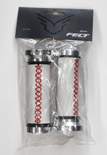 Felt Bicycles Beach Cruiser Grips White Red Felt Stitch Brand New Old Stock