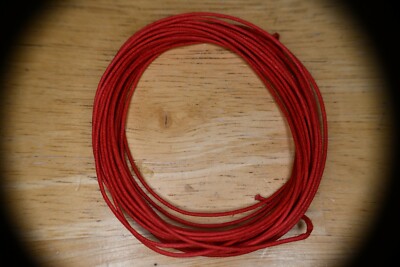 Spinning Wheel Drive Band Single Drive Waxed Cotton Red