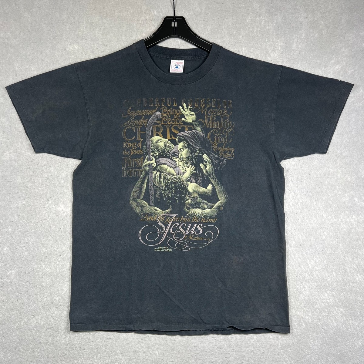 Vintage 1995 Living Epistles The Birth Messiah Jesus T-Shirt 90s 
