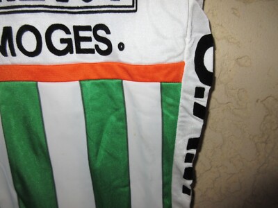 Ancien Maillot De Cyclisme Vintage TRICOT NORET Taille L - A.S.C. 20 PORCELAINE A.PREVOT LIMOGES - Blanc, Fabriqué En France