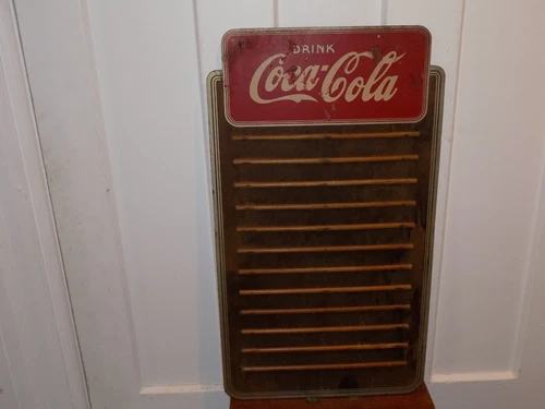 Vintage 1930 Drink Coca Cola Menu Wooden Sign By Kay Displays Inc