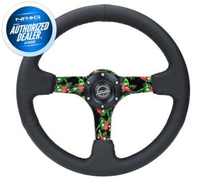 NEW NRG DEEP DISH STEERING WHEEL 3'' DEEP TROPICAL HYDRO DIP 350mm RST-036TROP-R