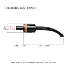 MUXIANG 3mm Filter Bent Saddle Stem Acrylic Mouthpiece Bit Wood Tobacco Pipe DIY