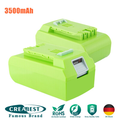 2x 3500mAh Li-ion Batterie Für GreenWorks 29842 29852 29322 29807 29837 G-24 24V