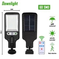 Solar Led Light Outdoor Wall Lamp Waterproof PIR Motion Sensor 3 Modes Garden