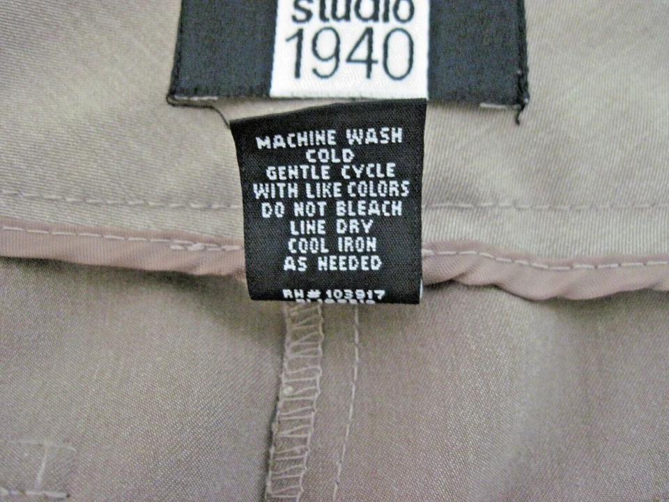 STUDIO 1940~Womens Pants Size 10~Taupe Gray~Dress Trousers~Spandex Belt Loops - Image 4 of 4