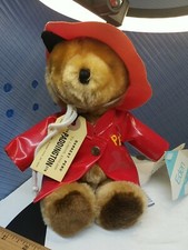 Vintage 1981 Eden Toys Paddington Bear Darkest Peru Red Rain Coat 8" Plush