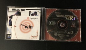 World Series Baseball 2K1 (Sega Dreamcast, 2000) Sega All Stars, Used, Manual VG