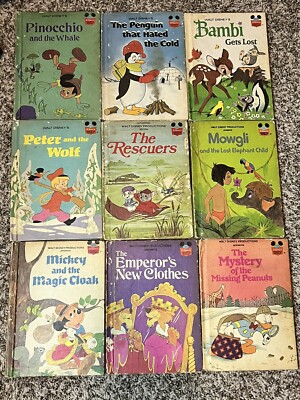 1970's/1980's Walt Disney Vintage Hardcover Books Original Story