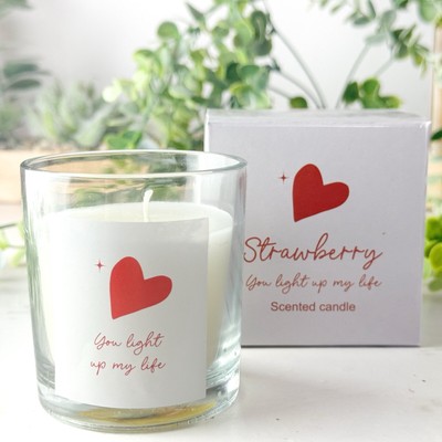 You Light Up Life Duftkerze Erdbeere Geschenk verpackt Geschenk