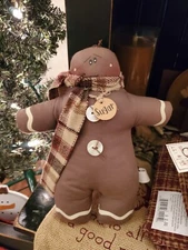 Honey & Me Christmas Sugar the Gingerbread Doll Hanger Primitive Holiday Decor