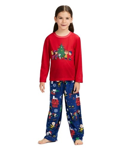 Peanuts Family Kids Holiday 2pc Pajama Set Size 6 NEW - Picture 4 of 13