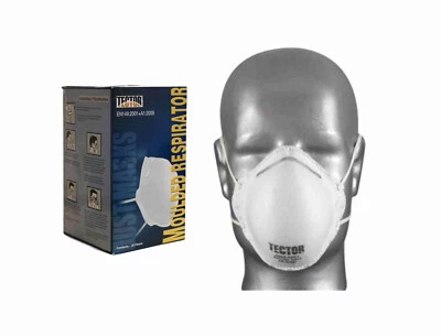 TECTOR Feinstaubmaske 20 Stück FFP1 Maske P1 Atemschutz Staubmaske Mundschutz 4220