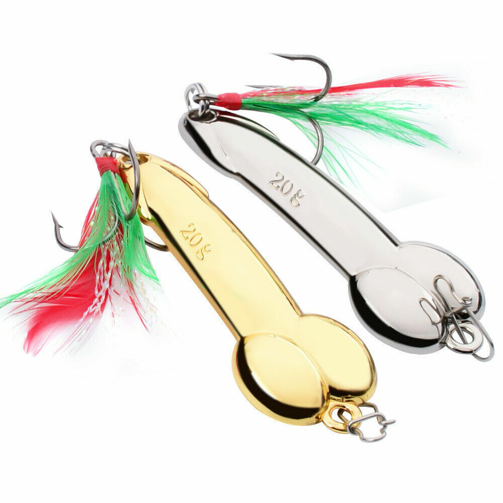 Fishing Spoon Artificial Lure Bass Penis Dick Shape Tackle Spinner