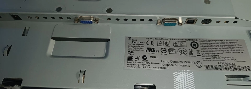 Tyco Electronics Elo Touchsystems ET1937L 19" LCD Touchscreen Monitor E896339 - Bild 4 von 4