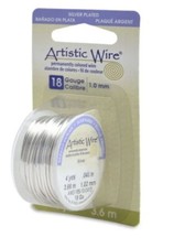 Set Of 10, Artistic Wire Tarnish Resistant Silver 4yds Dispenser Round 18 Gauge