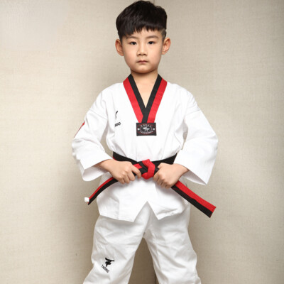 Hot Sale WTF Tae kwon do Dobok Clothes Child ITF Taekwondo