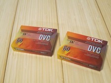 Lot of 2 TDK DVC 60 Mini DV Digital Video Cassette Tapes Superior Grade Sealed