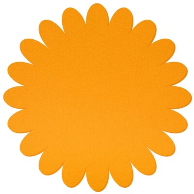 Gelbe Filztuch Blume V3 - Deko Basteln 3-60 cm