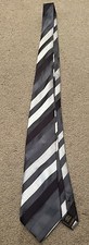 BCBG Attitude Black Gray Hand Made 100 Silk Men  s Neck Tie