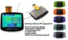 Game Boy Advance LAMINATED IPS Kit Backlit  V5 3.0 NO SOLDER + Shell Gameboy GBA