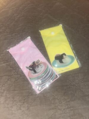 Tange & Nakimushi Peanuts - Sushi Cat Pencil Bag - Yellow Pink Set Of 2