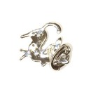 New 925 Sterling Silver .10ct diamond cat pendant 1.6g estate vintage — photo 6