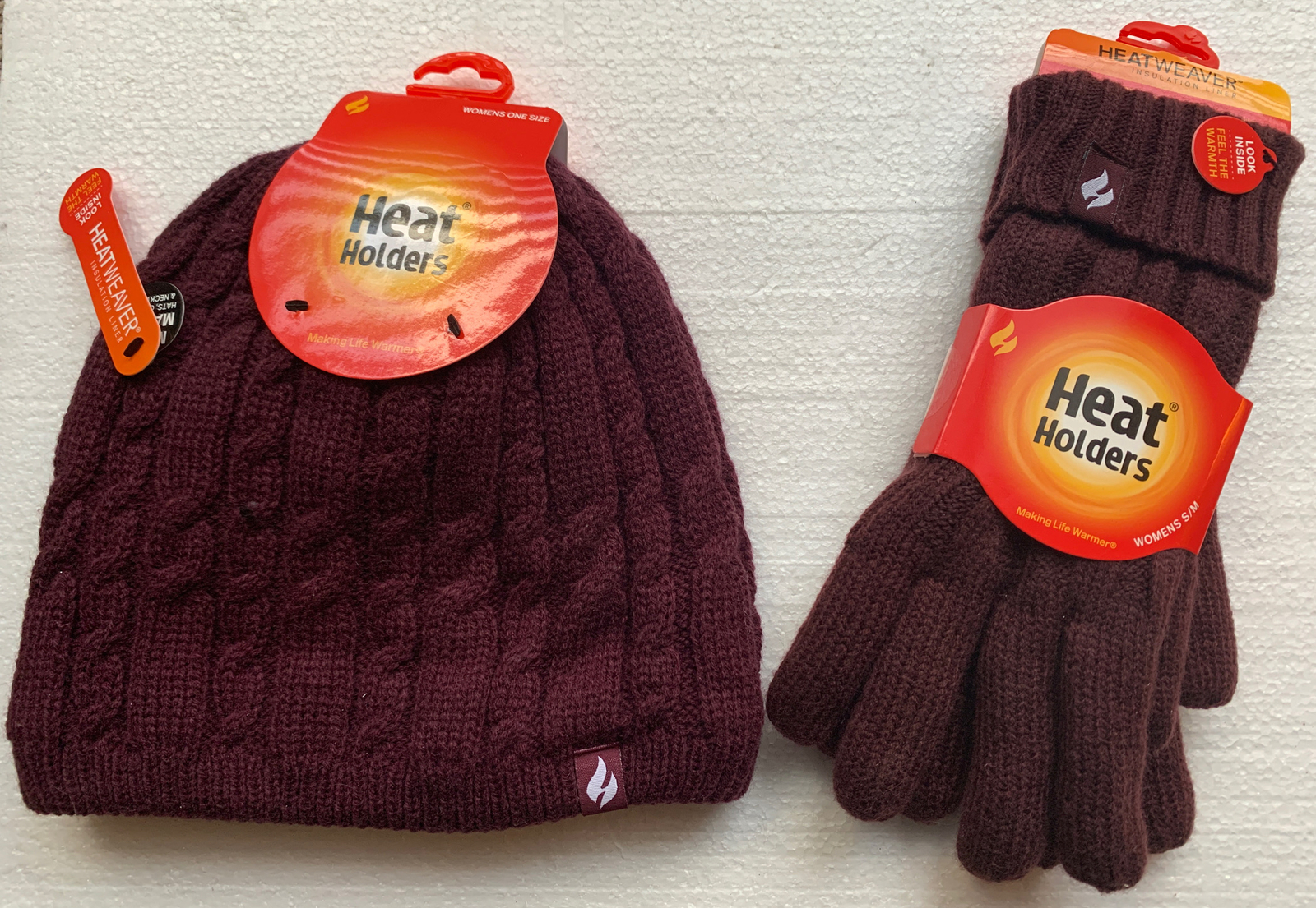NEW Women's Heat Holders Heatweaver Gloves Size S/M with Matching Thermal  Hat 886590053219 | eBay