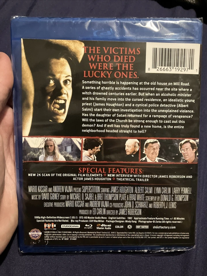 NEW RARE OOP SCREAM FACTORY JAMES HOUGHTON SUPERSTITION HORROR BLU RAY 1982 - Image 3 of 4