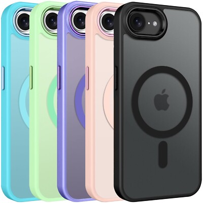 For iPhone 16e Phone Case Magnetic Translucent Slim Shockproof