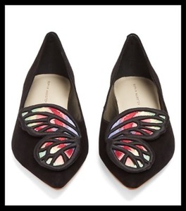 Details About New Sophia Webster Bibi Butterfly Wing Black Suede Flats Size 39us 9 Sold Out