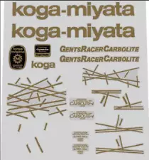 Koga miyata Gents Racer Carbolite decal set