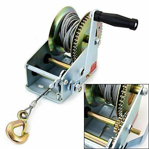 2000 lb Cable Hand Winch Boat-Truck-Car-Trailer-ATV