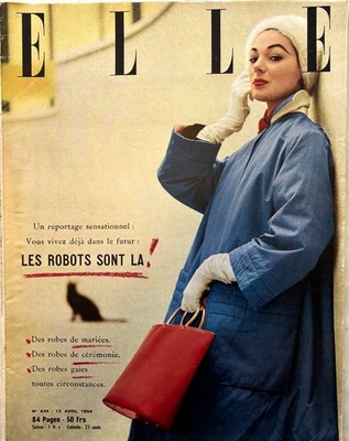 ELLE Magazin Nr. 435 vom 12. April 1954 alte Modemagazin Cover Boutique DIOR