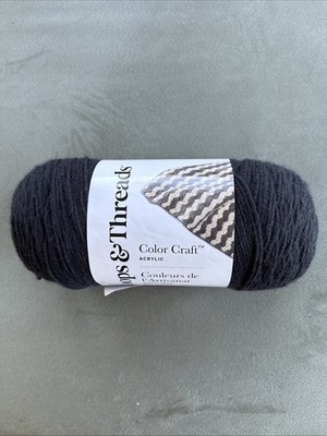 Loops & Threads Soft Classic Acrylic Yarn Black 354 Yards 7 oz Crochet Knit