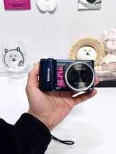 Used Samsung WB200F Blue CCD Digital Camera 18x Zoom 14.2MP Kit Accessories
