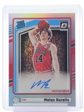 MATAS BUZELIS 2024-25 DONRUSS OPTIC RATED ROOKIE HOLO PRIZM AUTO #306 Q4832