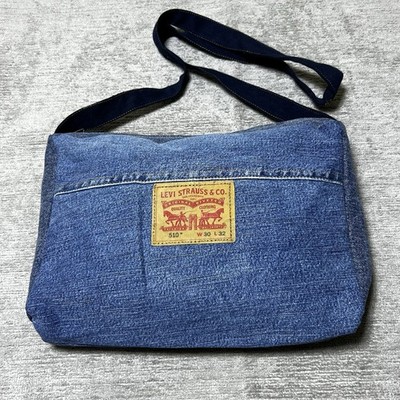 Levi s Original Denim Schultertasche   Einzelstück Upcycling Alltagstasche