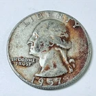 1957-D Washington Quarter, 90% Silver Circulated Coin #5624