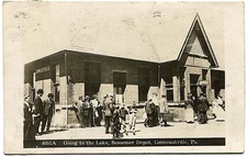 Conneautville Pennsylvania Railroad Station Bessemer Train Depot 1911 RPPC