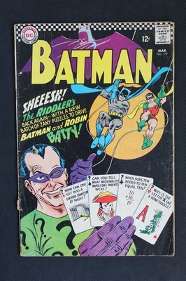 1966 DC COMICS BATMAN #179 2ND SILVER AGE RIDDLER KEY ISSUE