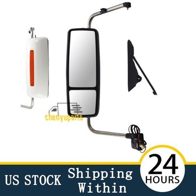 White Door Mirror Heated For 2013-17 International Harvester Prostar Left Side