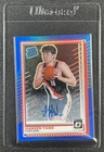 HANSEN YANG 2025-26 PANINI DONRUSS OPTIC #10 AUTO BLUE RC 37/49 TRAIL BLAZERS