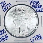 1923 BU UNCIRCULATED SILVER PEACE DOLLAR AUTHENTIC U.S. MINT FREE SHIPPING 6758
