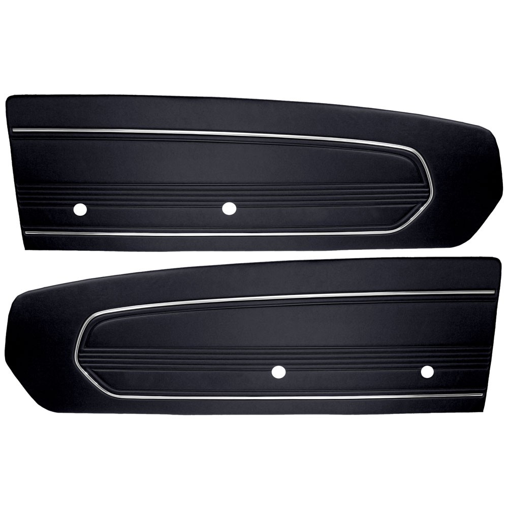 TMI Door Panel Standard Black Pair 1967 Mustang